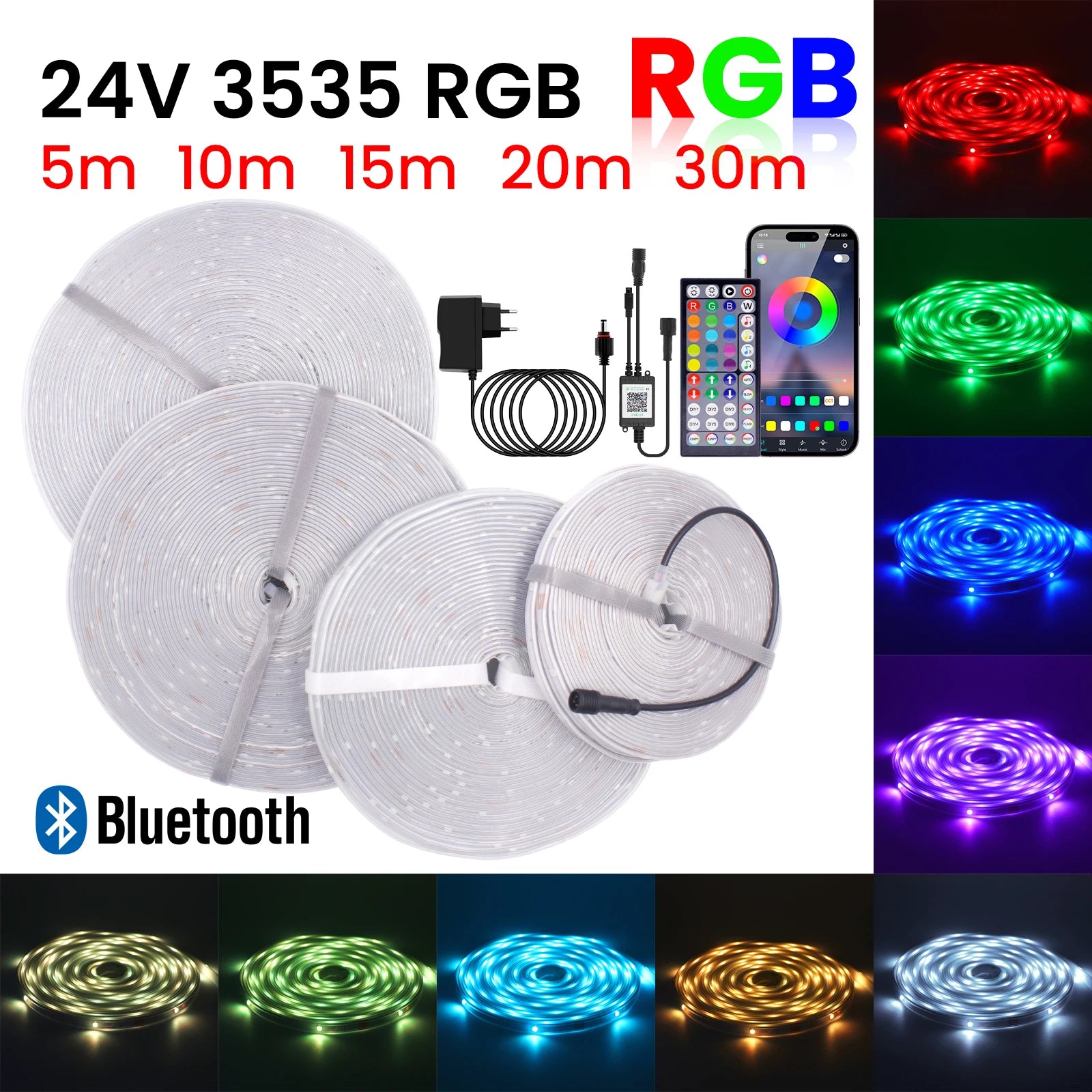 AuraGlow™ - Smart LED Strip | Bluetooth & App Control