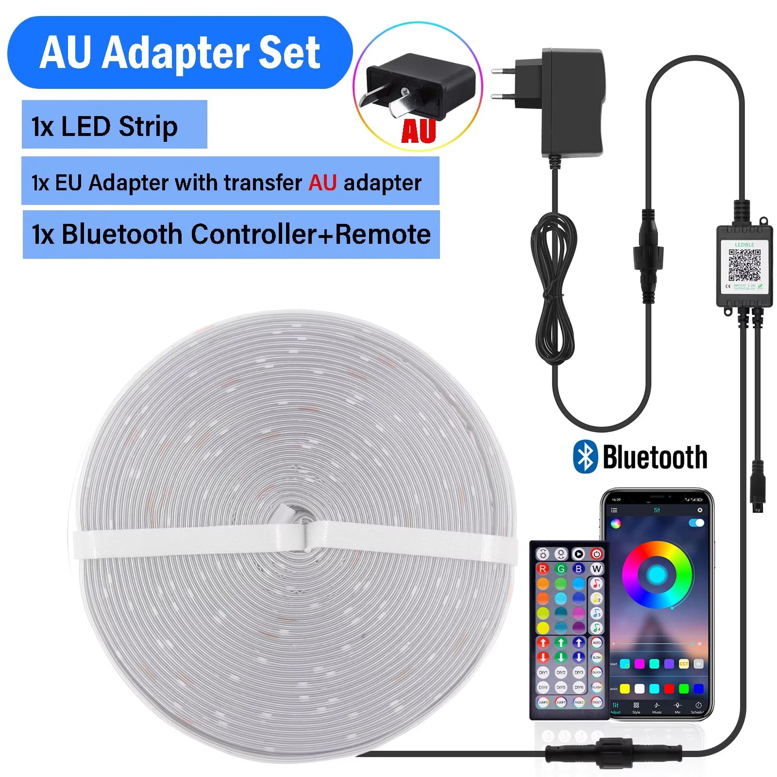 AuraGlow™ - Smart LED Strip | Bluetooth & App Control