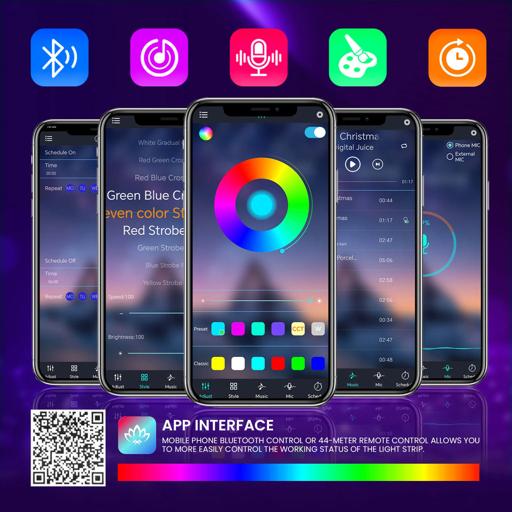 AuraGlow™ - Smart LED Strip | Bluetooth & App Control